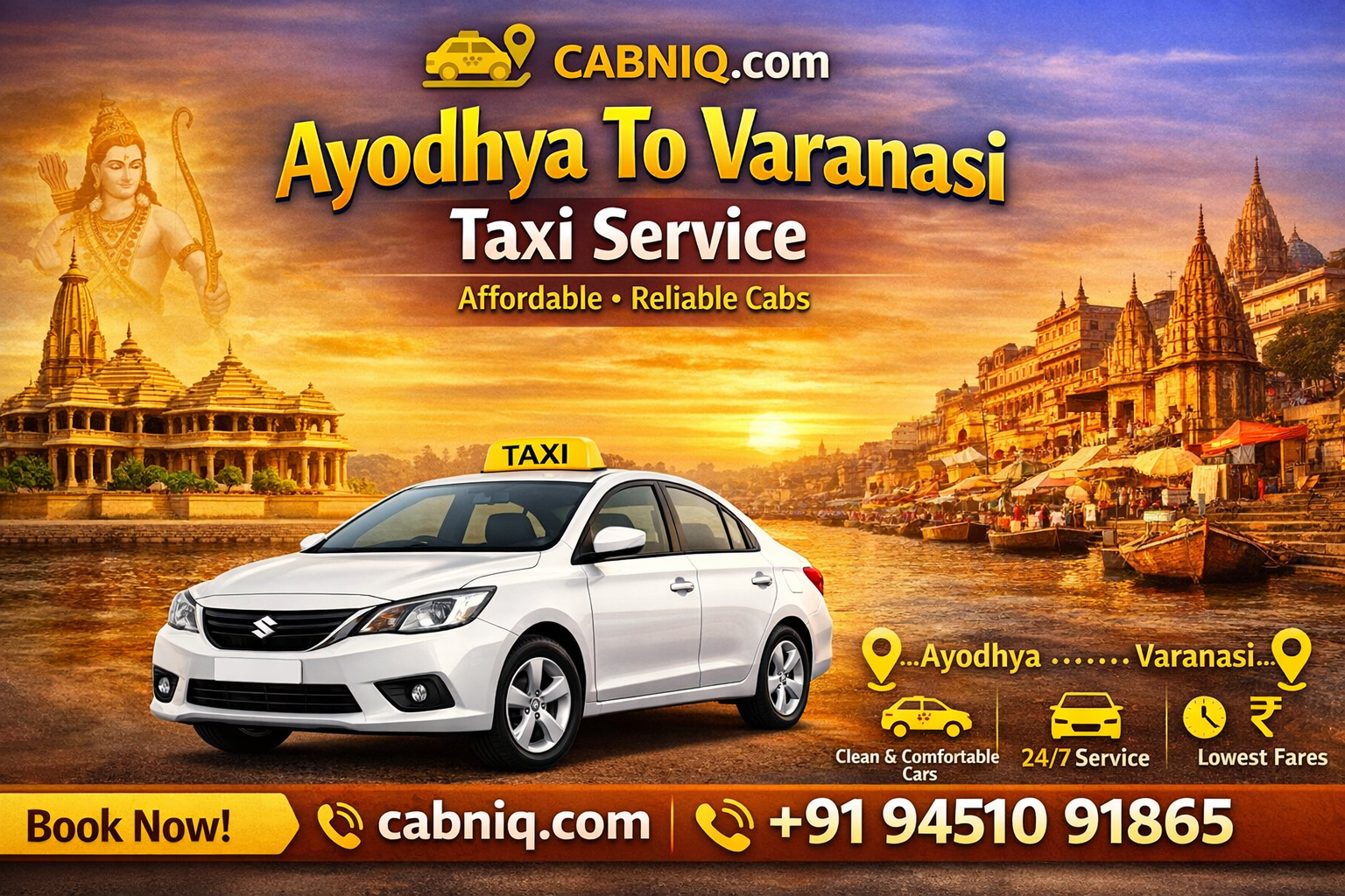 Ayodhya To Varanasi Taxi Service